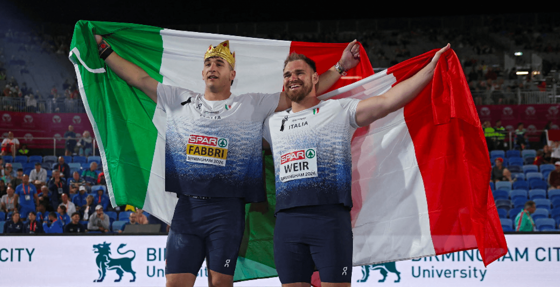 Europei di atletica, doppietta azzurra nel peso: Fabbri è d’oro, argento per Weir