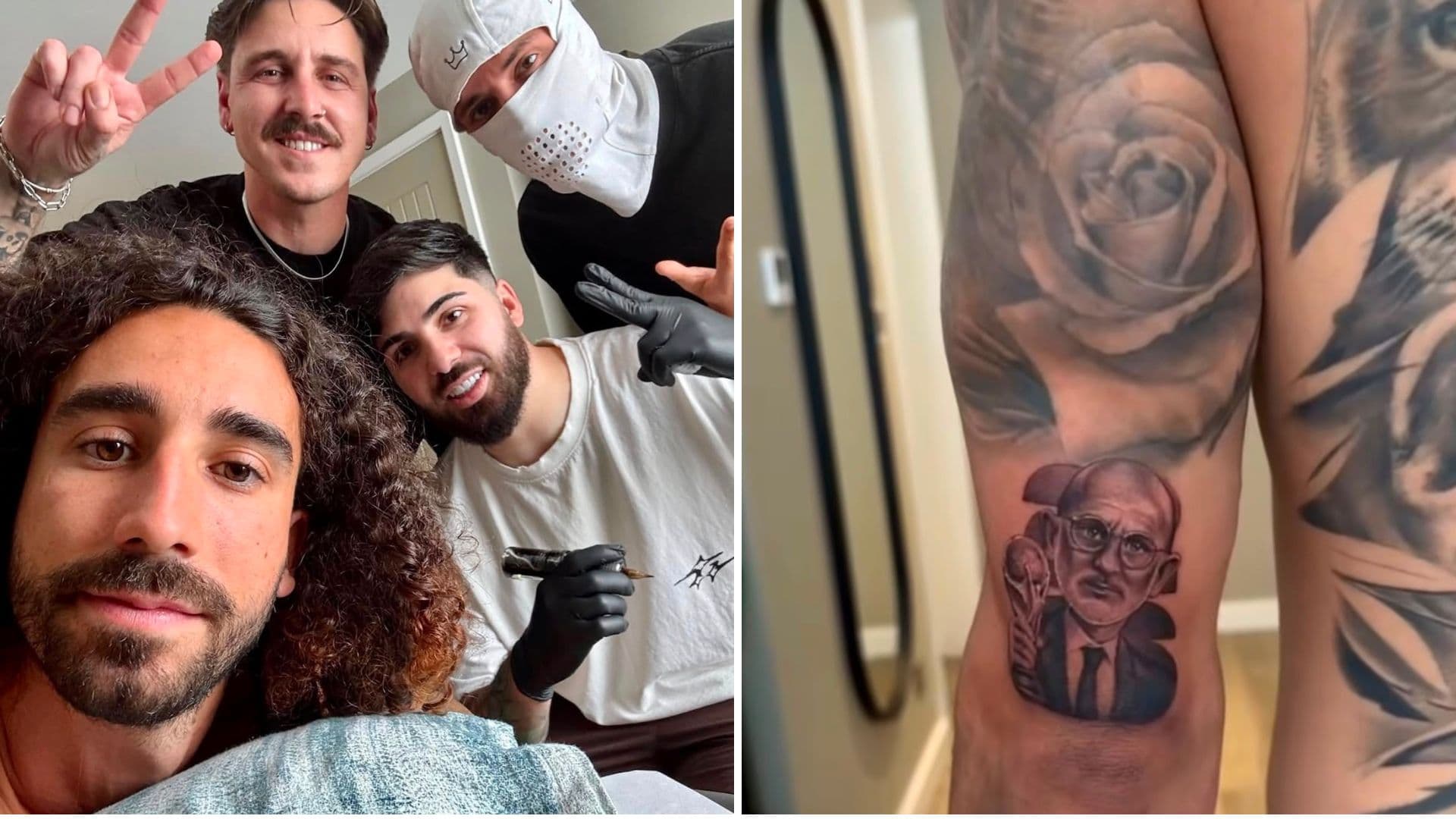 Cucurella mantiene la promessa: tatuato il volto di de la Fuente dopo il trionfo ai Mondiali