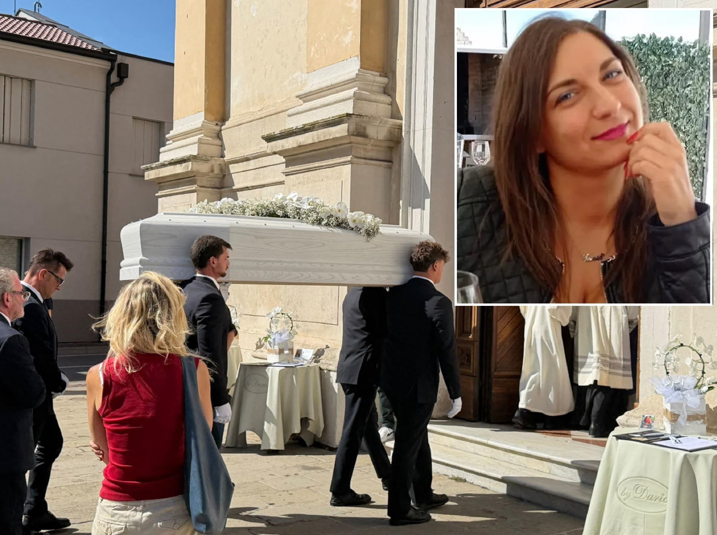 Tania Terrin, l'addio a Camponogara: fiori bianchi sulla bara bianca