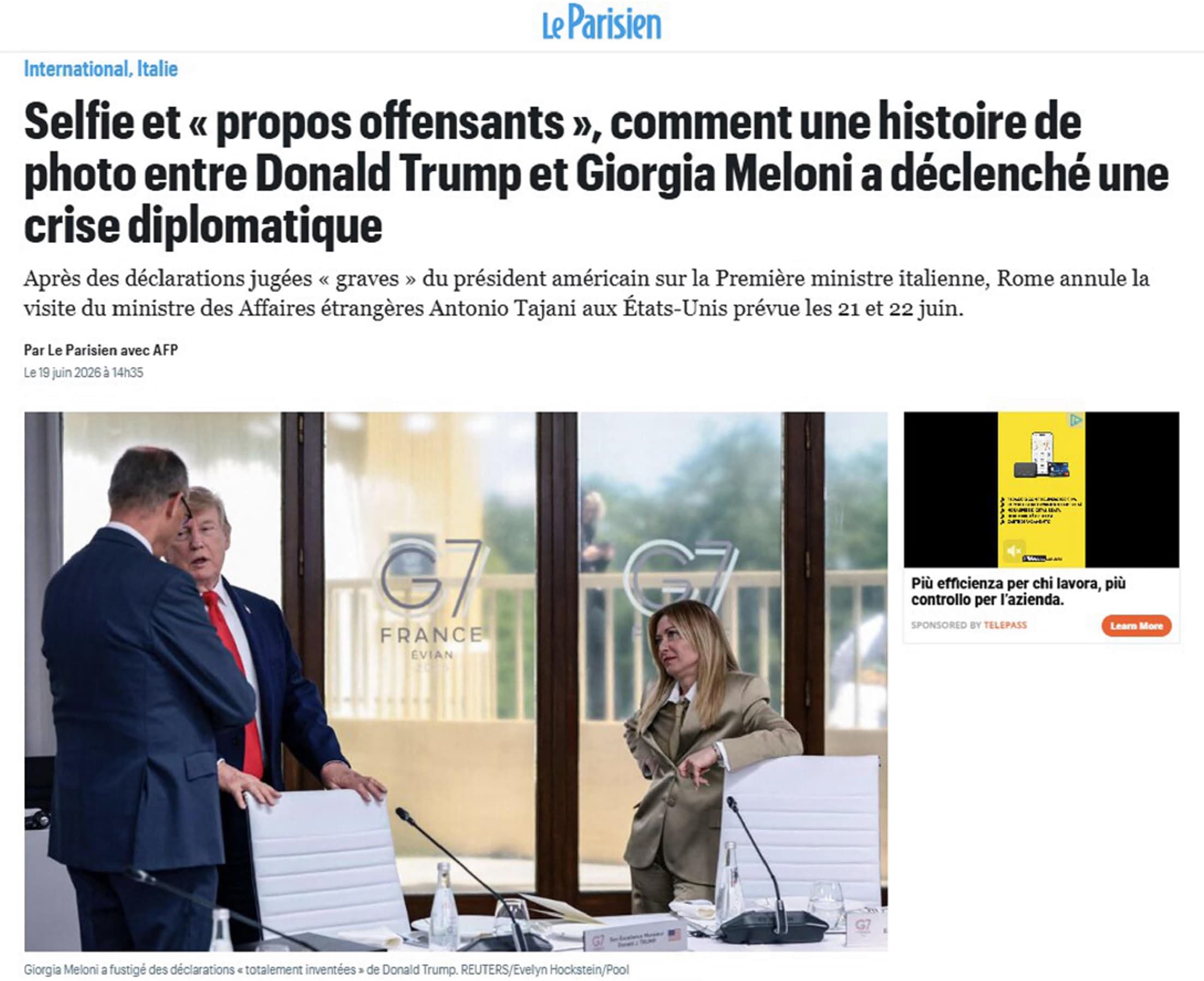 Caso Trump-Meloni, l'eco sui media internazionali e l'annullamento del viaggio di Tajani