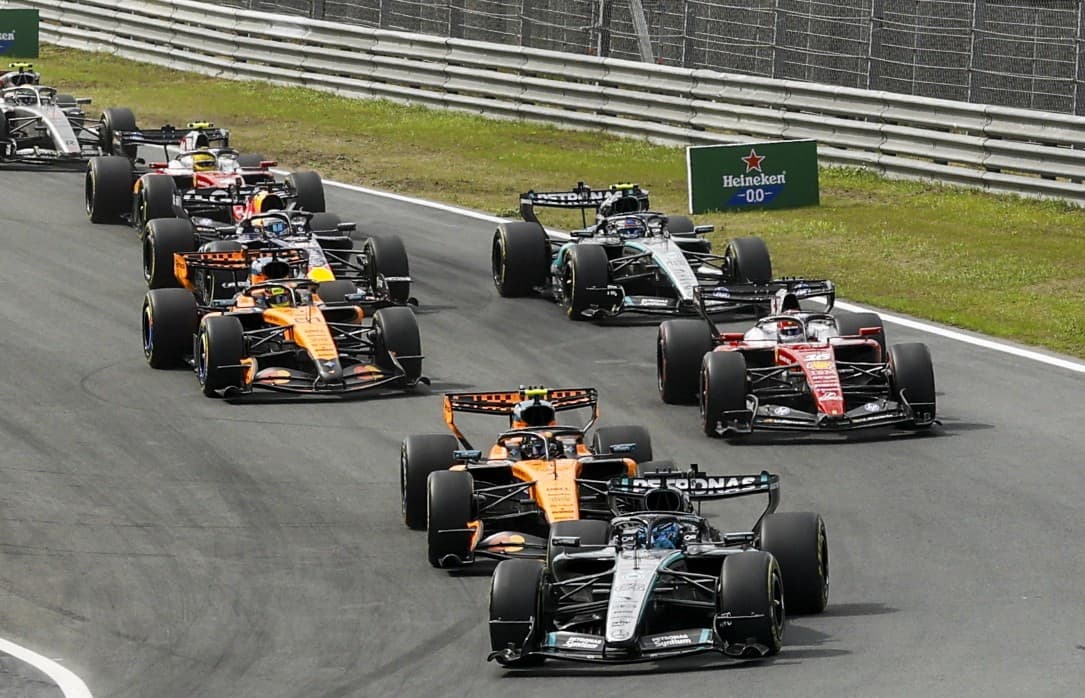 F1, Russell vince la Sprint del GP d’Olanda: Leclerc secondo, Antonelli quarto