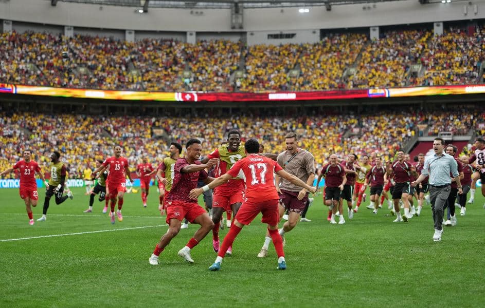 La Svizzera ultima qualificata ai quarti, dopo lo 0-0 al 120' battuta la Colombia ai rigori