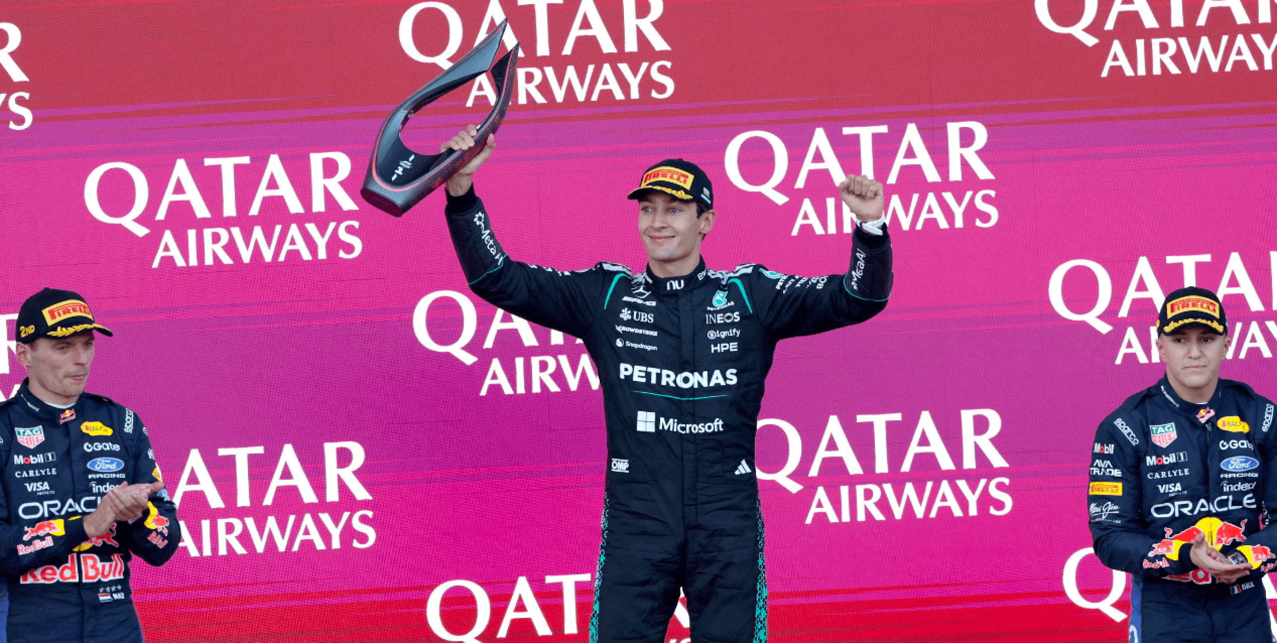 GP Azerbaijan, l'Italia non c'è. Russell vince davanti a Verstappen e Hadjar. Antonelli quinto, Ferrari fuori dal podio