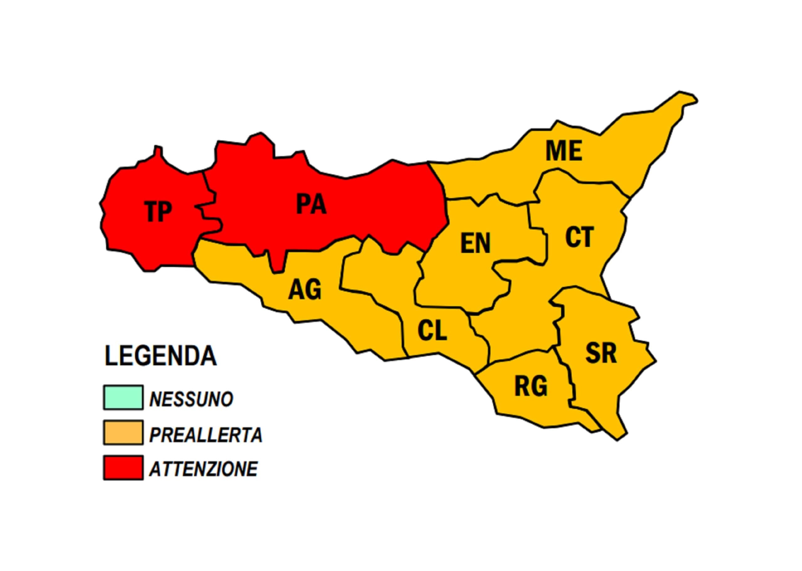 Incendi in Sicilia, allerta rossa a Palermo e Trapani: Messina in preallerta