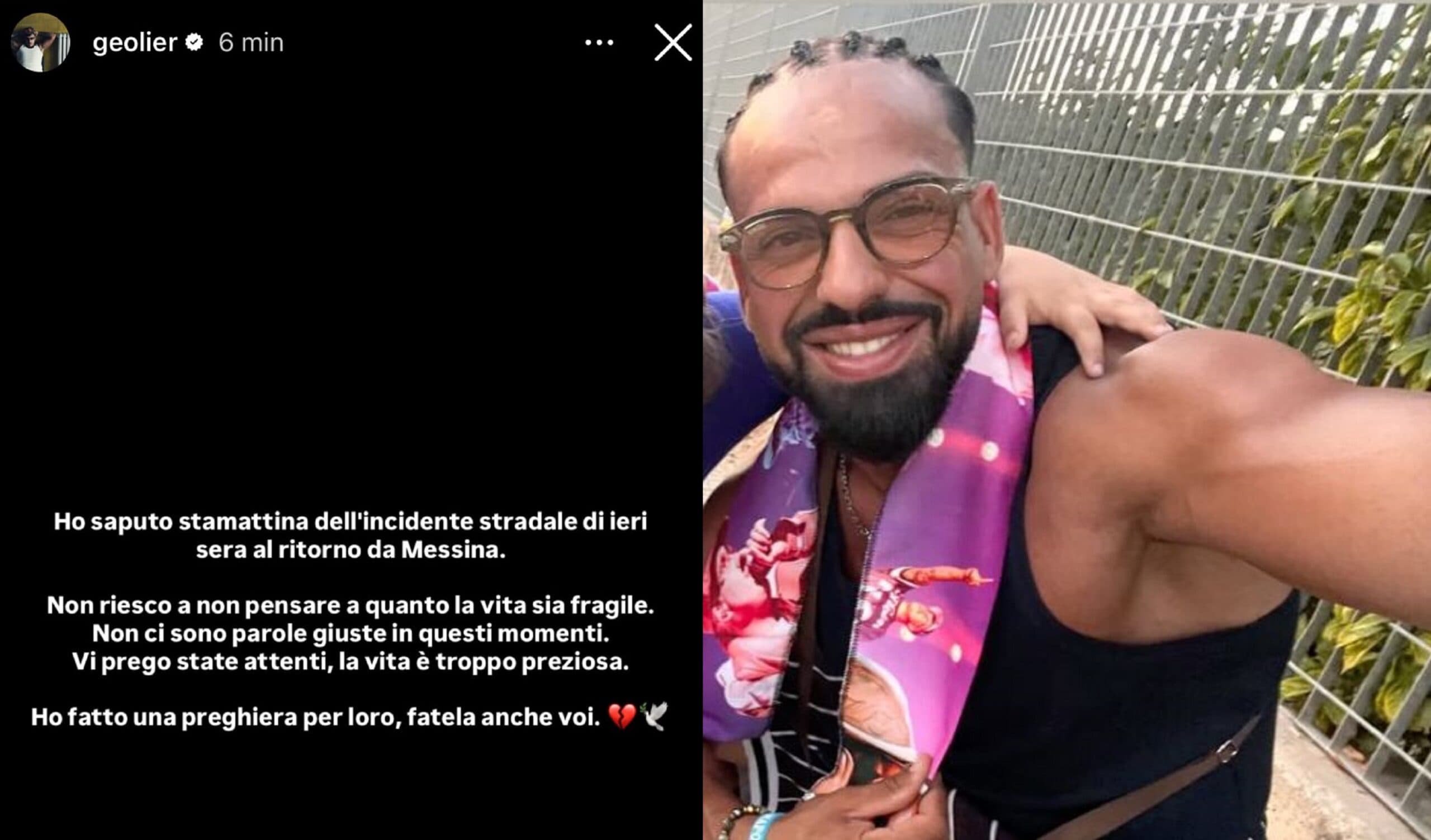 Geolier e il dramma del fan Davide Toscano morto in un incidente al ritorno dal suo concerto: «State attenti, la vita è preziosa»
