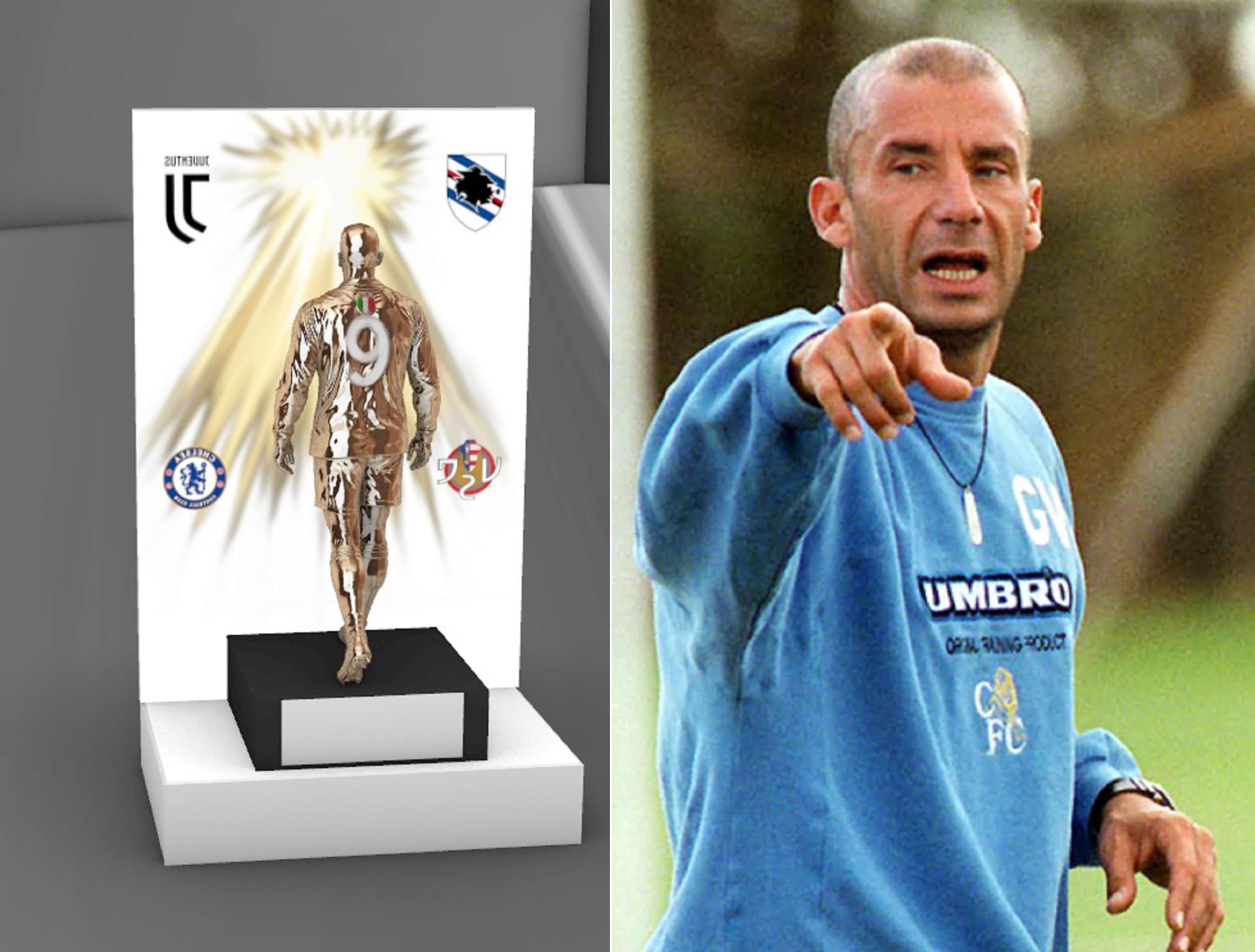 Premio Gianluca Vialli, l’opera in argento firmata da Gerardo Sacco