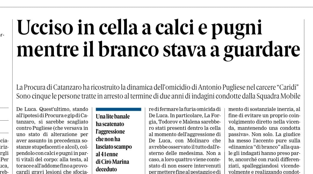 Rassegna stampa 26-06-2026 edizioni Calabria