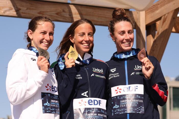 Grande Italia agli Europei di nuoto. Taddeucci oro nella 10 km, Caponi bronzo