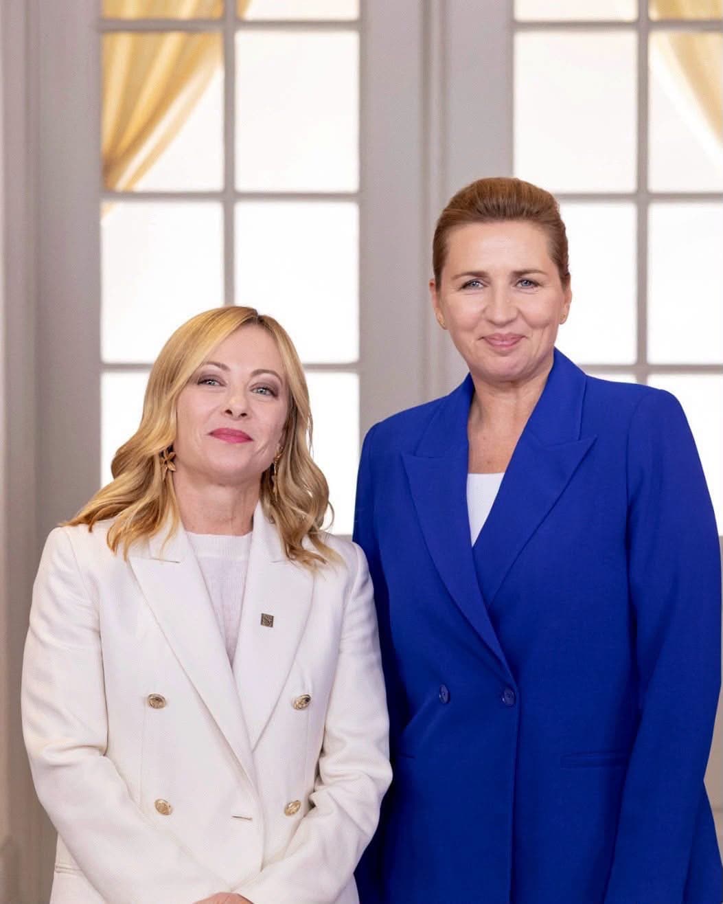 Giorgia Meloni e la collega premier danese, messaggio congiunto all'Europa: "No ad un'immigrazione incontrollata"